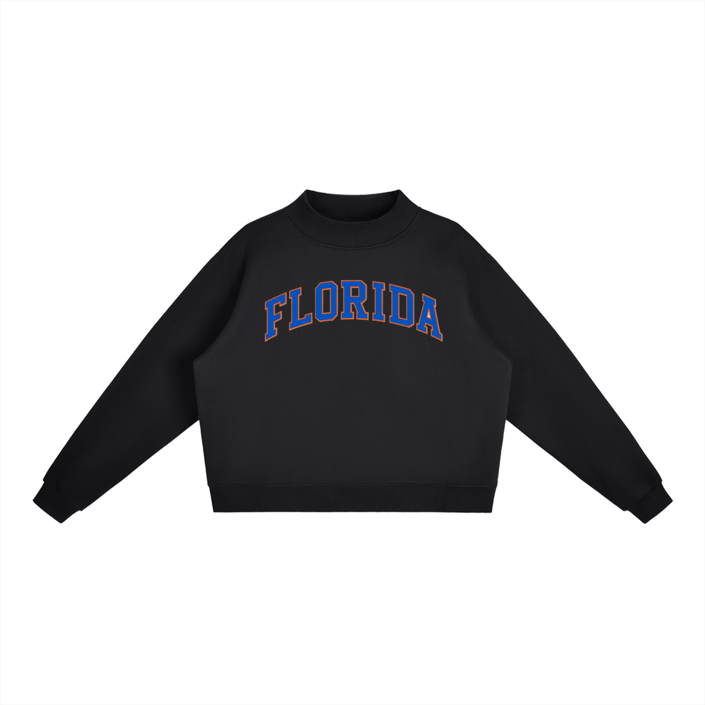 FLORIDA Royal blue  Fleece Mock-Neck Crew Sweatshirt