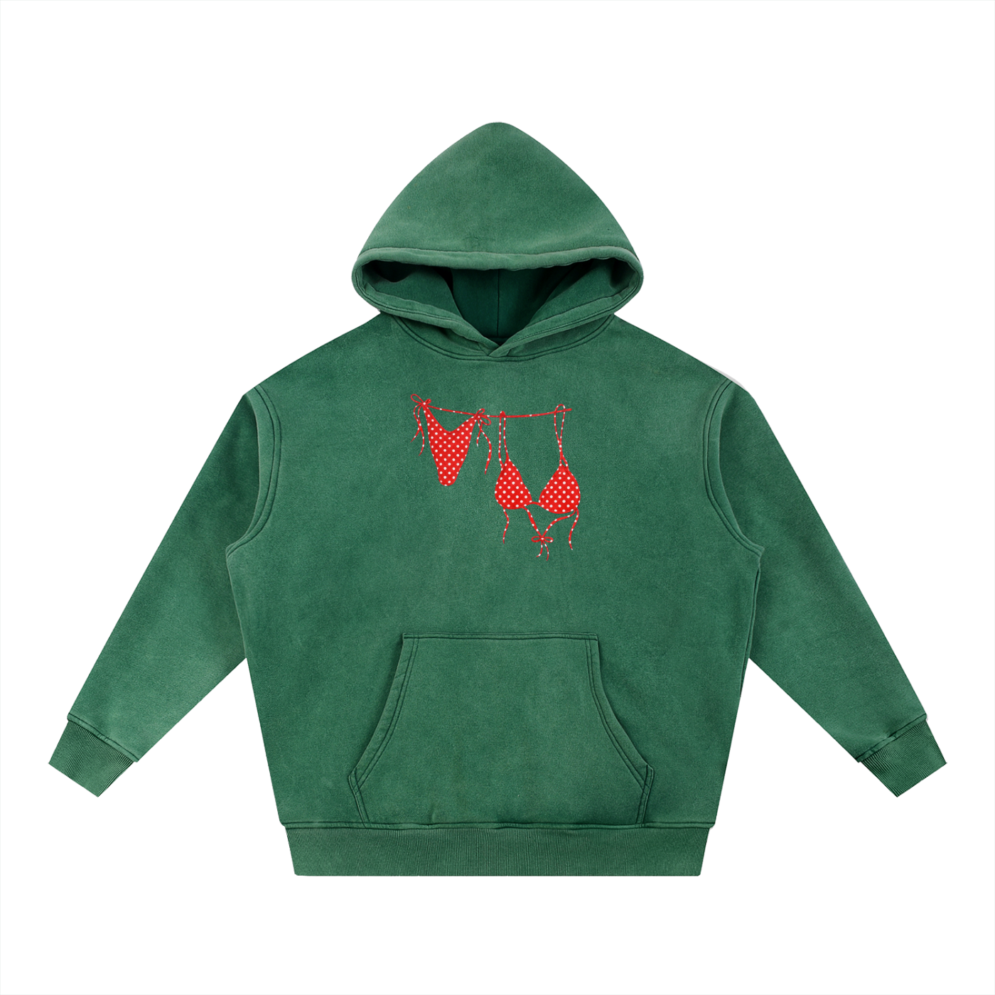 Red Bikini Fleece Oversized Hoodie