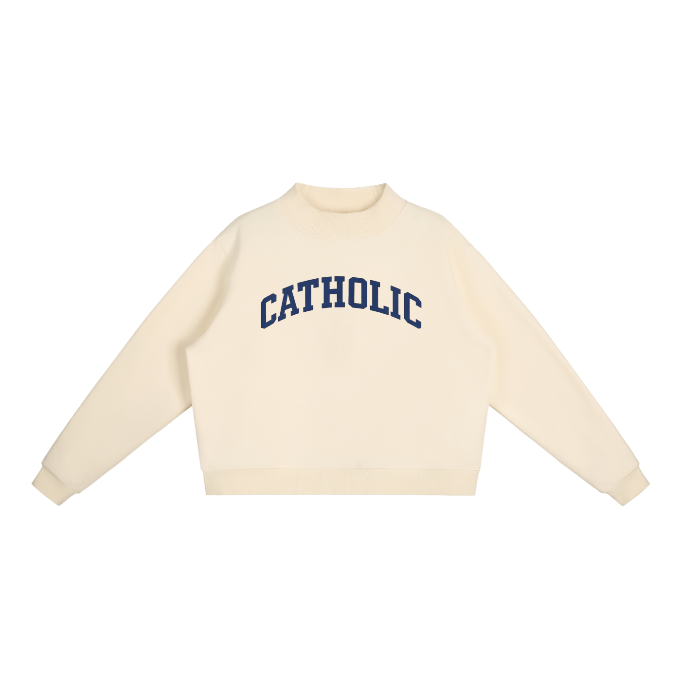 Catholic Essential Fleece Mock-Neck Crew Sweatshirt