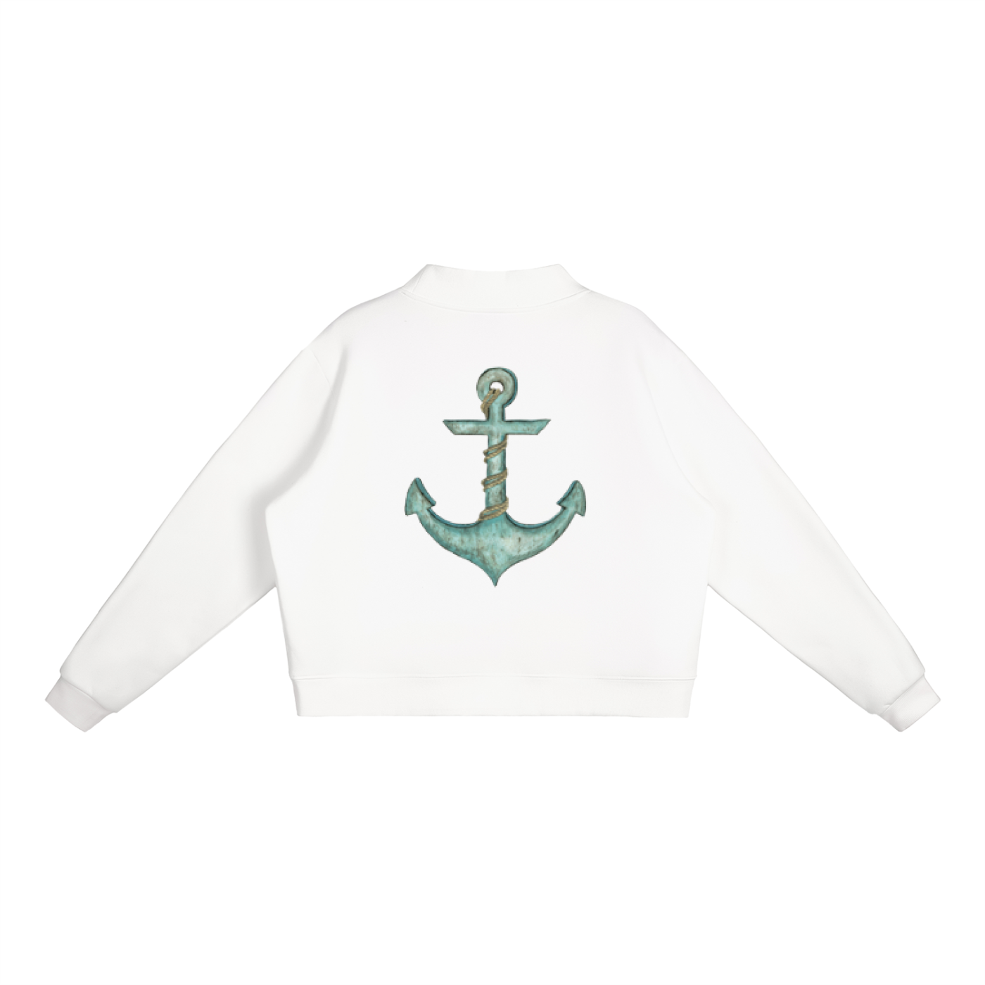 Anchor Essential Fleece Mock-Neck Crew Sweatshirt