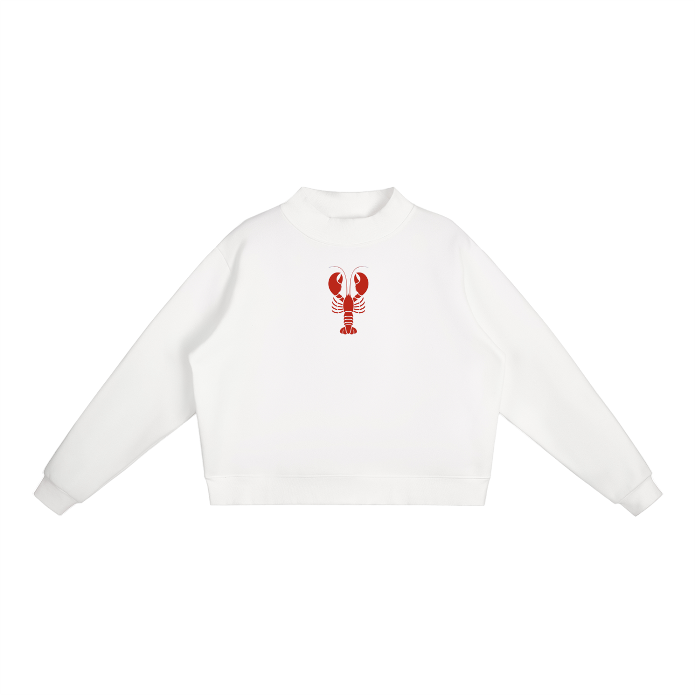 Lobster Essential Fleece Mock-Neck Crew Sweatshirt