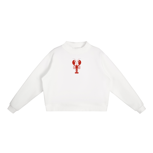 Lobster Essential Fleece Mock-Neck Crew Sweatshirt