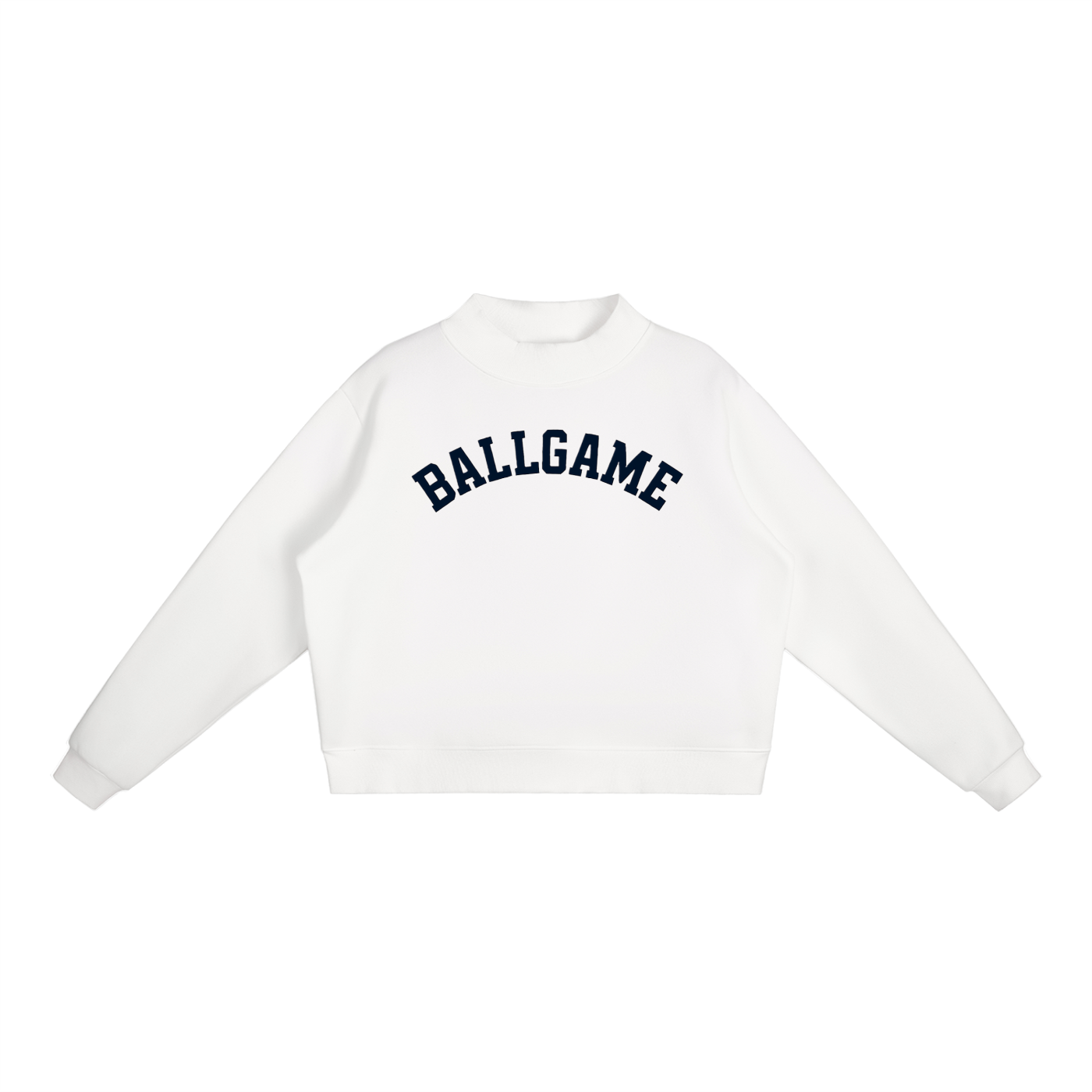 Ballgame Varsity Essential Fleece Mock-Neck Crew Sweatshirt