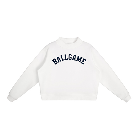 Ballgame Varsity Essential Fleece Mock-Neck Crew Sweatshirt