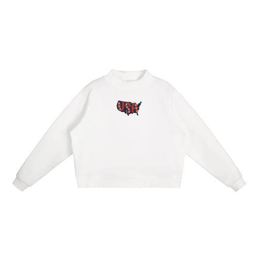 USA Continental Fleece Mock-Neck Crew Sweatshirt