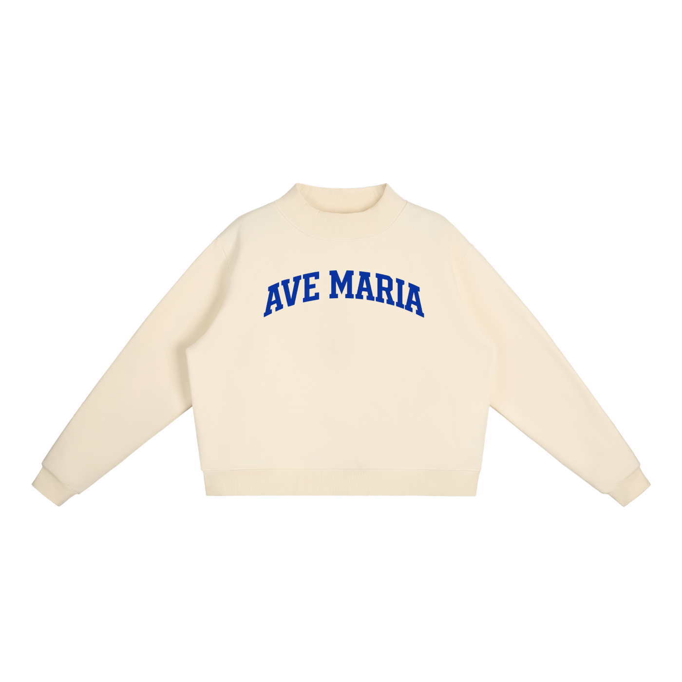 Ave Maria Essential Fleece Mock-Neck Crew Sweatshirt
