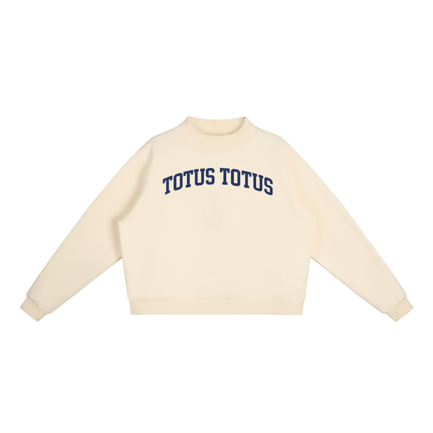 Totus Totus Essential Fleece Mock-Neck Crew Sweatshirt