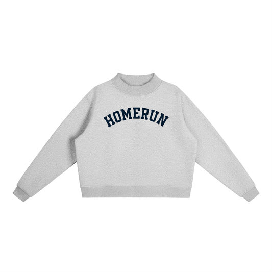 Homerun Essential Fleece Mock-Neck Crew Sweatshirt