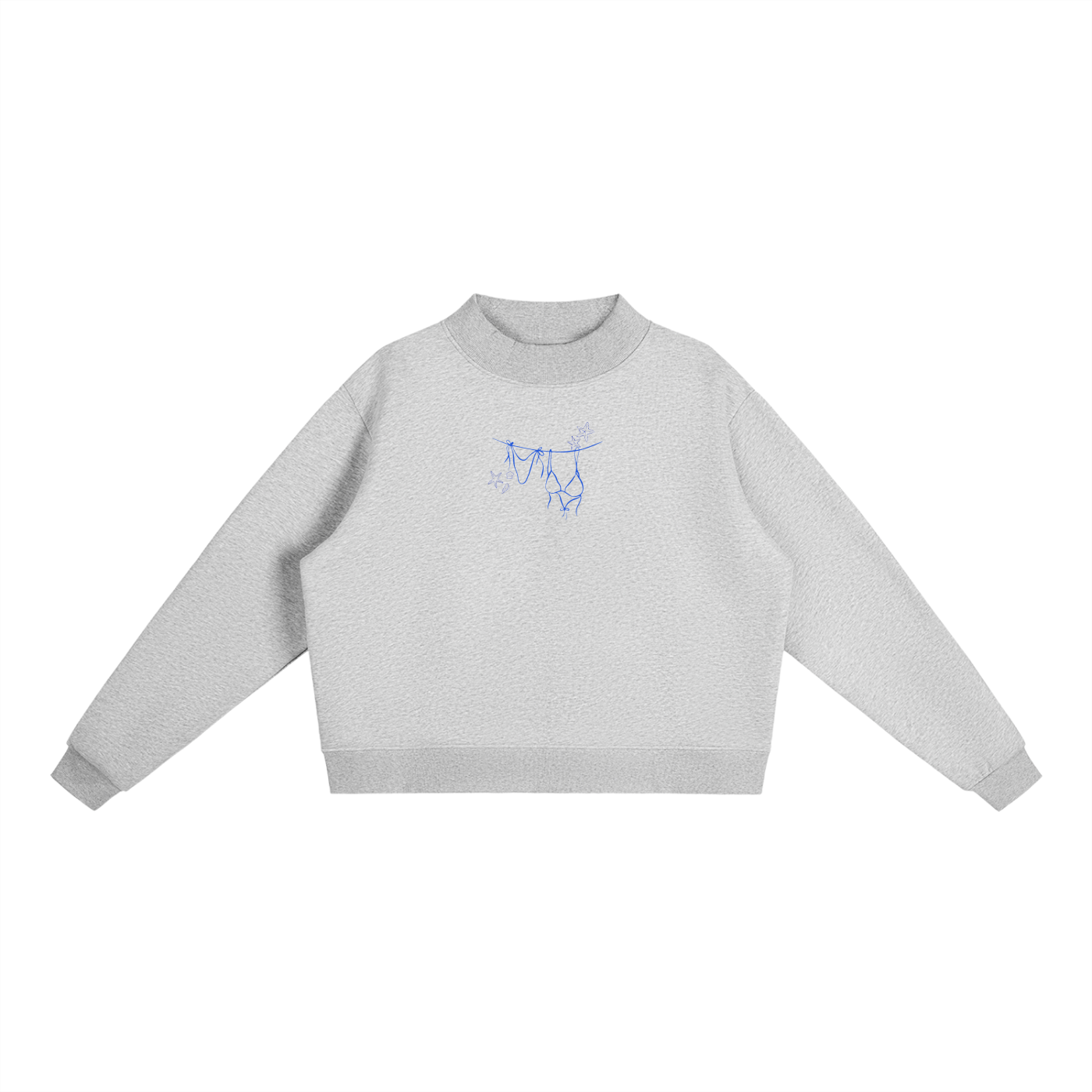 Jesus Loves You Bikini Essential Fleece Mock-Neck Crew Sweatshirt