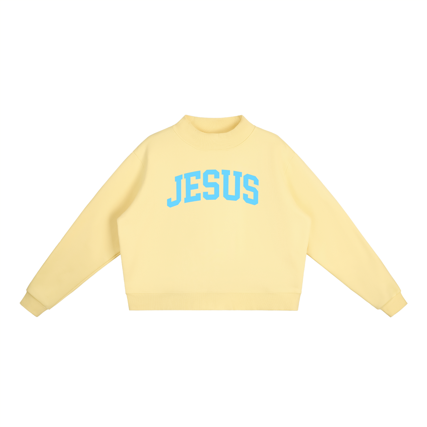 Jesus Essential Fleece Mock-Neck Crew Sweatshirt