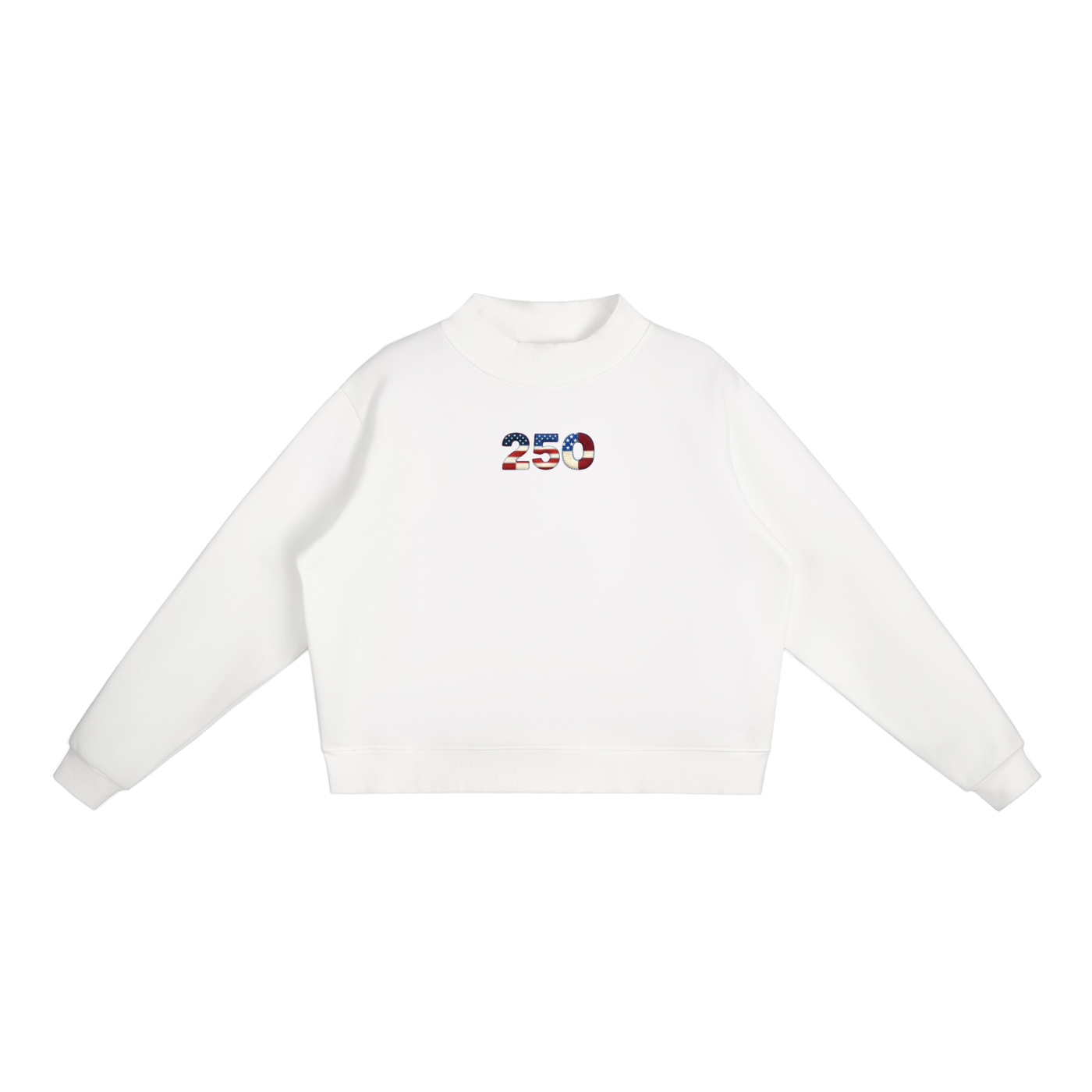 250 USA Fleece Mock-Neck Crew Sweatshirt